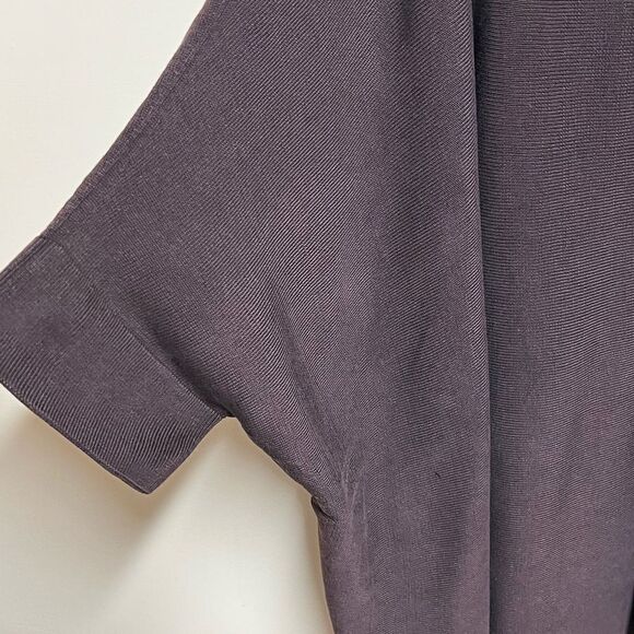 Eileen Fisher Silk Sheen Chocolate Batwing Open Front Classic Cardigan Sz 1X - Picture 7 of 7